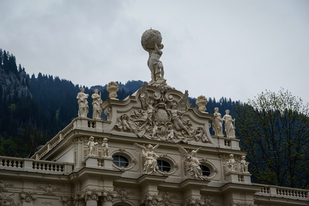 Beautiful Landscapes in the park Linderhoff, Bavaria, Germanyのeditorial素材