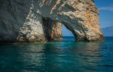 Scenic image of Blue caves, Zakinthos, Greeceの写真素材