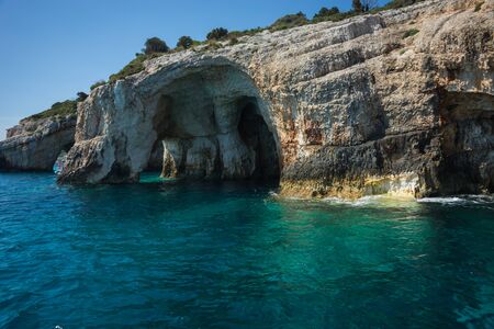 Scenic image of Blue caves, Zakinthos, Greeceの写真素材
