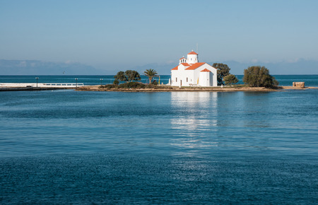 Image of Little white church on the small island, Elafonosos, Greeceの写真素材