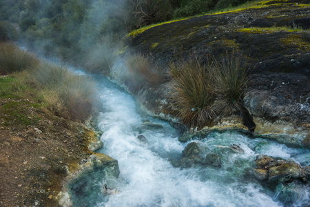 Image of picturesque thermal springs in Thermopiles, Greeceの写真素材