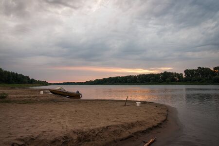 Beautiful landscape at sunset at central Russia, Ahtuba