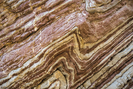 Stunningly beautiful original stone walls of the gorge Panta Vrexei in Evritaniia in Greece