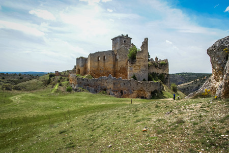 Image of medieval castle in Ucero, Soria, Castilla y Leon, Spainの写真素材