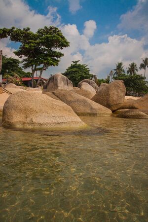 Beautiful seascape at Lamai beach on Samui island in Thailand