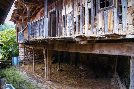Image of Beautiful village Barcena Maior in Asturia y Cantabria, Spainの写真素材