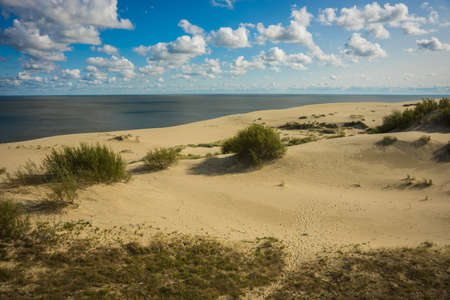 Scenic seascape on Curonian Spit in  Kaliningrad Region, Russiaの写真素材