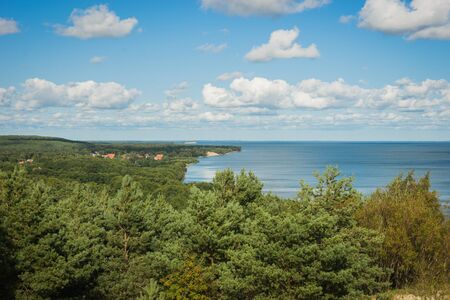 Scenic seascape on Curonian Spit in  Kaliningrad Region, Russiaの写真素材