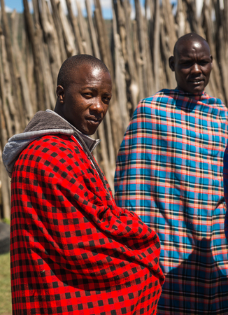 Masai village, Kenia - Novembre 01, 2017, Young man of Masai village, Keniaのeditorial素材