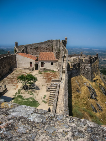 Image of ruins of ancient medieval castle Marvao, Portugalの写真素材