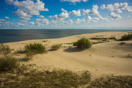 Scenic seascape on Curonian Spit in  Kaliningrad Region, Russiaの写真素材