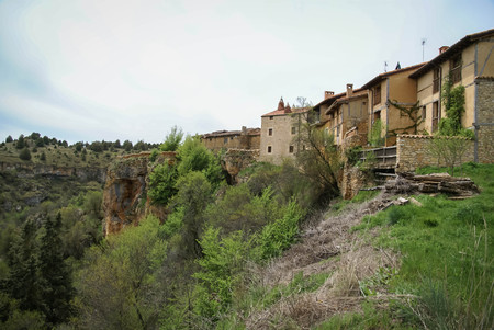 Image of medieval castle in Calatanasor, Soria, Castilla y Leon, Spainの写真素材