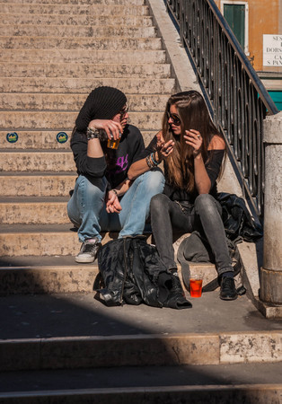 Venice, Italy - MARCH 23, 2011:  People  on the streets of Venice, Italyのeditorial素材