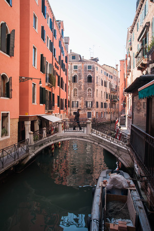 Venice, Italy - MARCH 23, 2011:  People  on the streets of Venice, Italyのeditorial素材