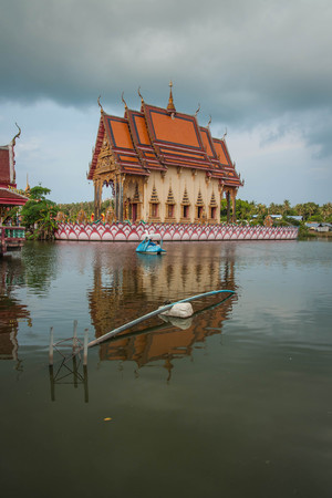 Wat Plai Laem temple  at Koh Samui in  Surat Thani in Thailandの写真素材