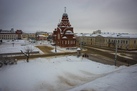 City landscape in one of cities of Golden Ring of Russia Vladimirの写真素材