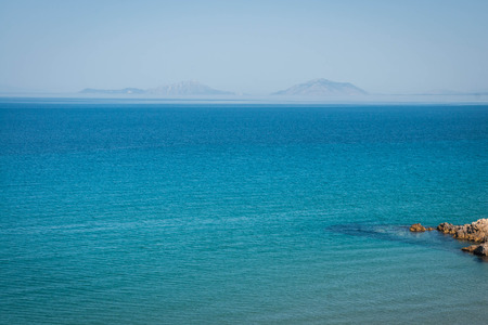 Beautiful leascape in Kalogria on Peloponnese in Greeceの写真素材