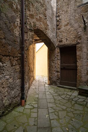 Colorful cityscape in Salci in Lazio in IItalyの写真素材