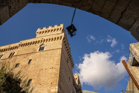 Image of medieval castel Piccolomini at Celano in Abruzzo, Italyの写真素材