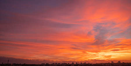 Sky with clouds at sunset in Rome in Italy