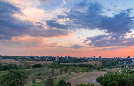 Sky with clouds at sunset in Rome in Italy