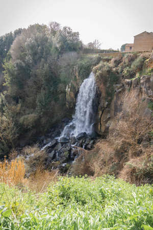 Cavaterra of waterfall near Nepi in Lazio in Italyの写真素材