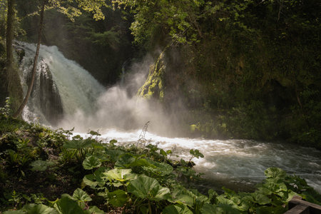 Image of Marble waterfall near Terni in Umbria in Italy during the high water