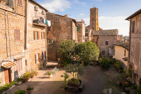 Image of streets of medieval town of Sutri in Lazio in Italy