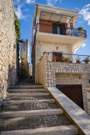 Beautiful cityscape in Borgo Vico nel Lazio in Fronzinone province in Italyの写真素材
