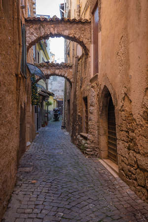 Beautiful cityscape in Borgo Alatri in Fronzinone province in Italyの写真素材