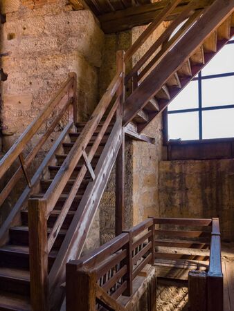 Erlangen, Germany, August 18, 2019: Staircase to the viewing platform Church of Huguenots Erlangen, Bavaria Germanyのeditorial素材