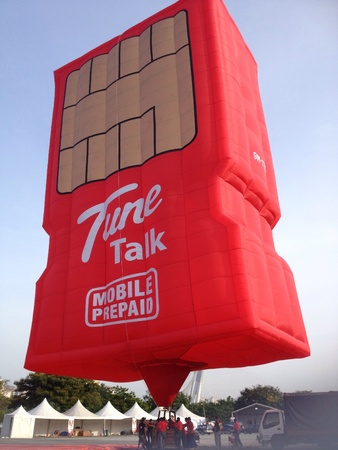 A simcard hot air balloon by Tune Talk mobile provider company. Photo taken in Hot air balloon festival in Malaysia.の素材