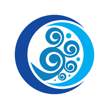 Blue Coral Spiralのイラスト素材