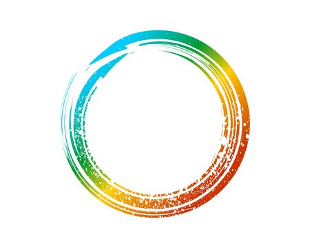 Enso Zen Symbol Fountain Colors. Enso Zen Circleのイラスト素材