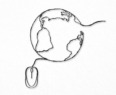 Global network, economy concept. Consumer, customer and producer, business interconnection. On line e-commerce, digital technology. Worldwide social media, communication, exchange of information idea の写真素材