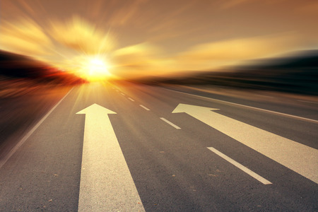 arrow on the road arrow on the road