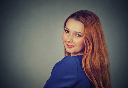 Portrait of a pretty happy woman, smilingの写真素材