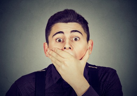 portrait of surprised young man