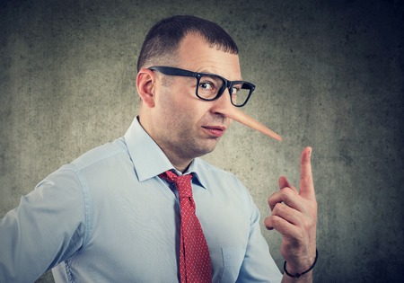 A liar business man and financial advisorの写真素材