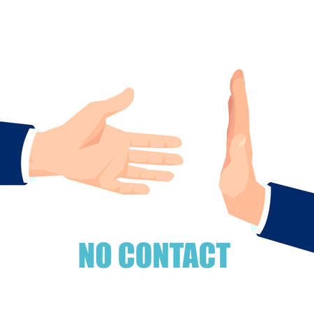 Vector of a gesture no physical contact, no handshakeのイラスト素材