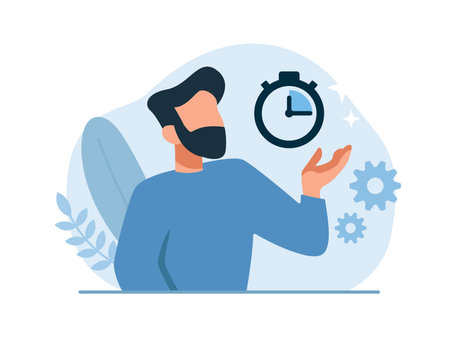 Time management and productivity conceptのイラスト素材