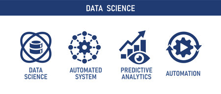 Data science illustration set concept.のイラスト素材