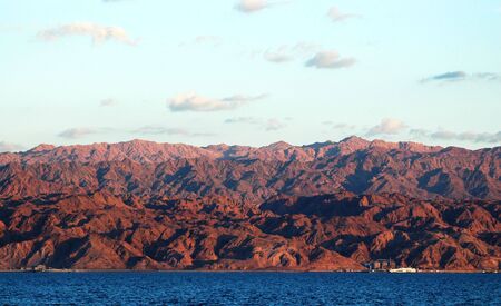 View of aqaba Jordan from elat israel