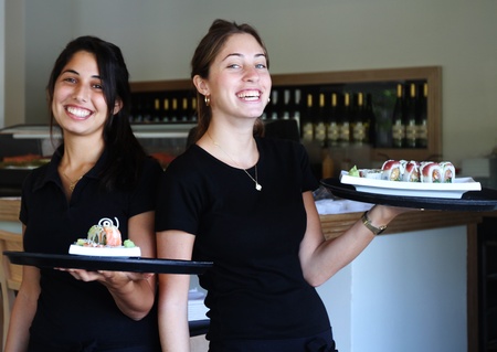 Service with a smileの写真素材