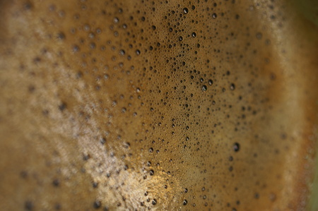 Macro close-up of freshly brewed coffeeの写真素材