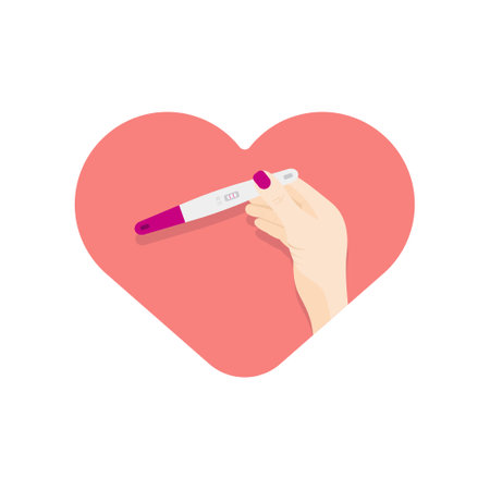 examination, preparing for childbirth. Congratulations to the expectant mother during her health check. Pregnancy and maternity concept. Vector flat illustrationのイラスト素材