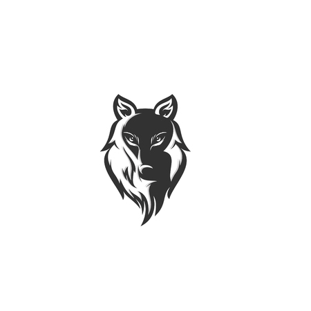 Wolf logo design vectorのイラスト素材