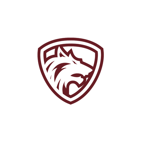 Wolf logo design vectorのイラスト素材