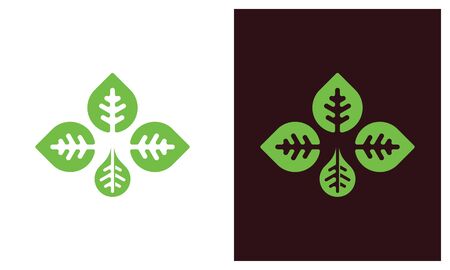 Nature leaf logo, environment logo , ecology logo template designs, Lotus Wellness Logo Design Template Elementのイラスト素材
