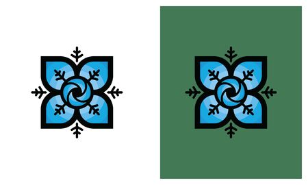 Nature leaf logo, environment logo , ecology logo template designs, Lotus Wellness Logo Design Template Elementのイラスト素材